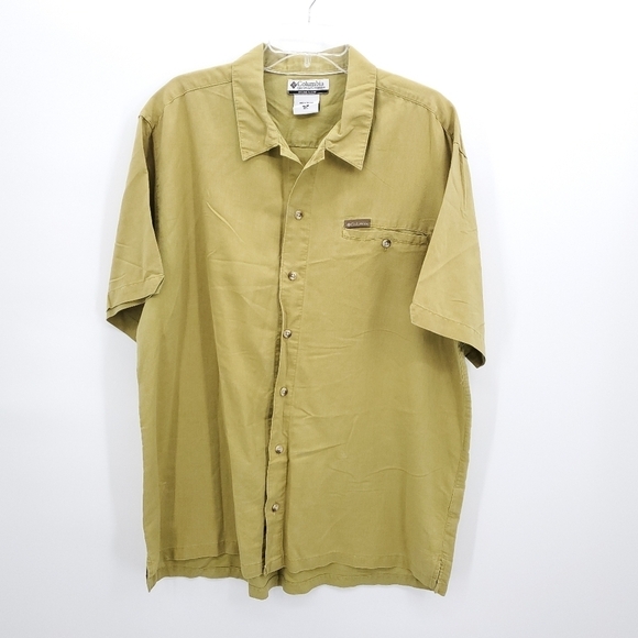 Columbia olive button down shirt xl - Picture 1 of 5